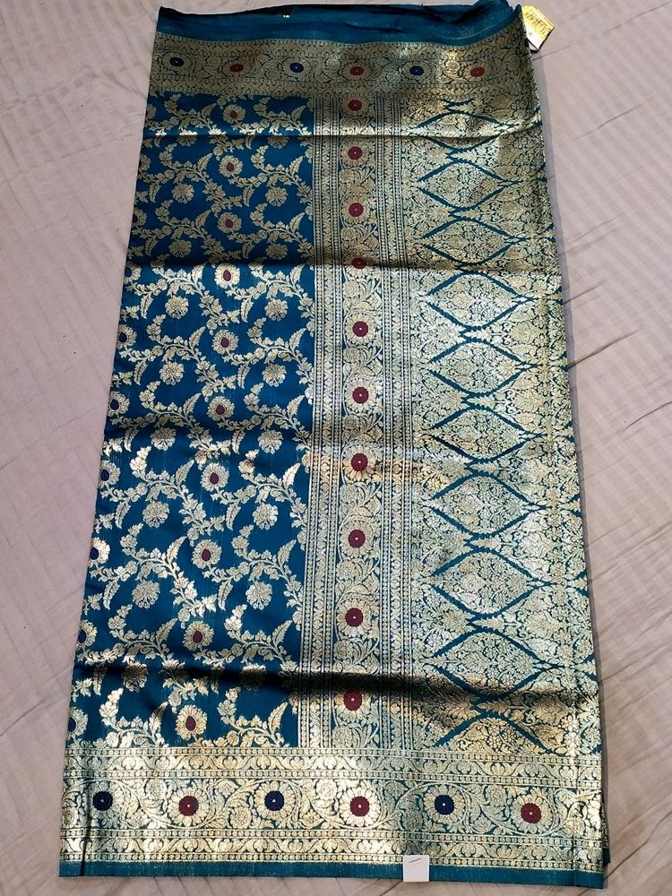 Banarasi Silk Saree With Blouse Pis