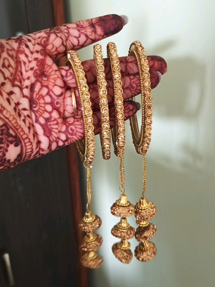 4 Golden Bangles