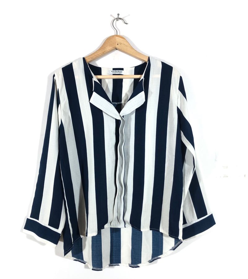 White&Blue Strips Top(Women’s)