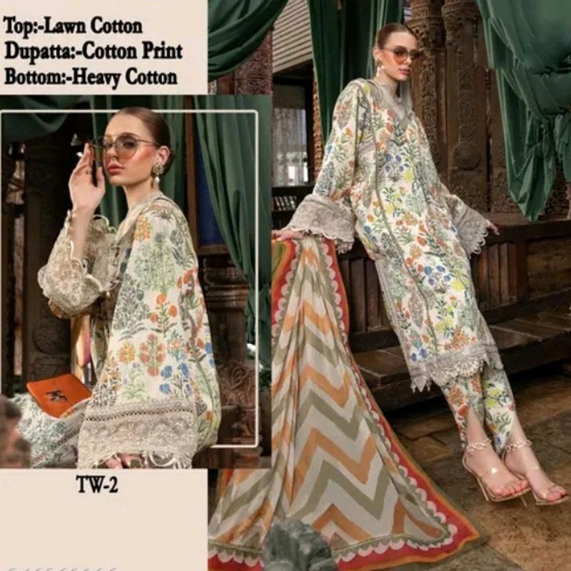 Tawakkal Embroidered And Digital Print Suit