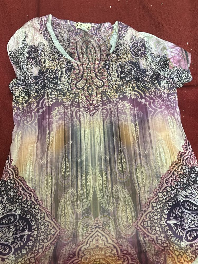 Lavender Silk Western Shirt