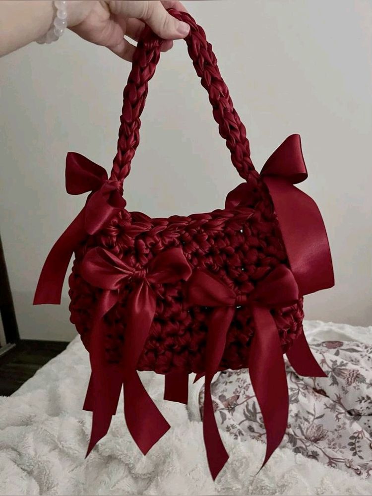 Crochet Ribbon Bag ❤️