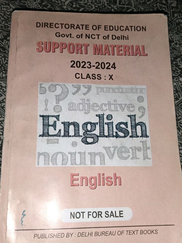 English Support Material Book For Class 10th