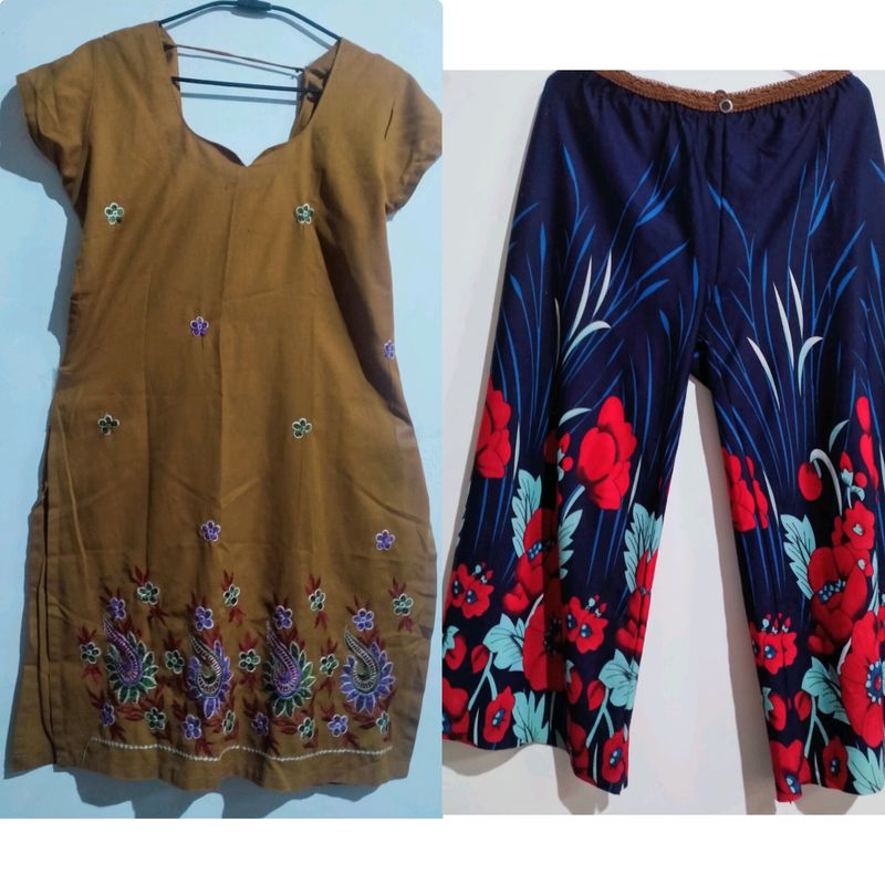 Kurti And Plazo Combo For Women