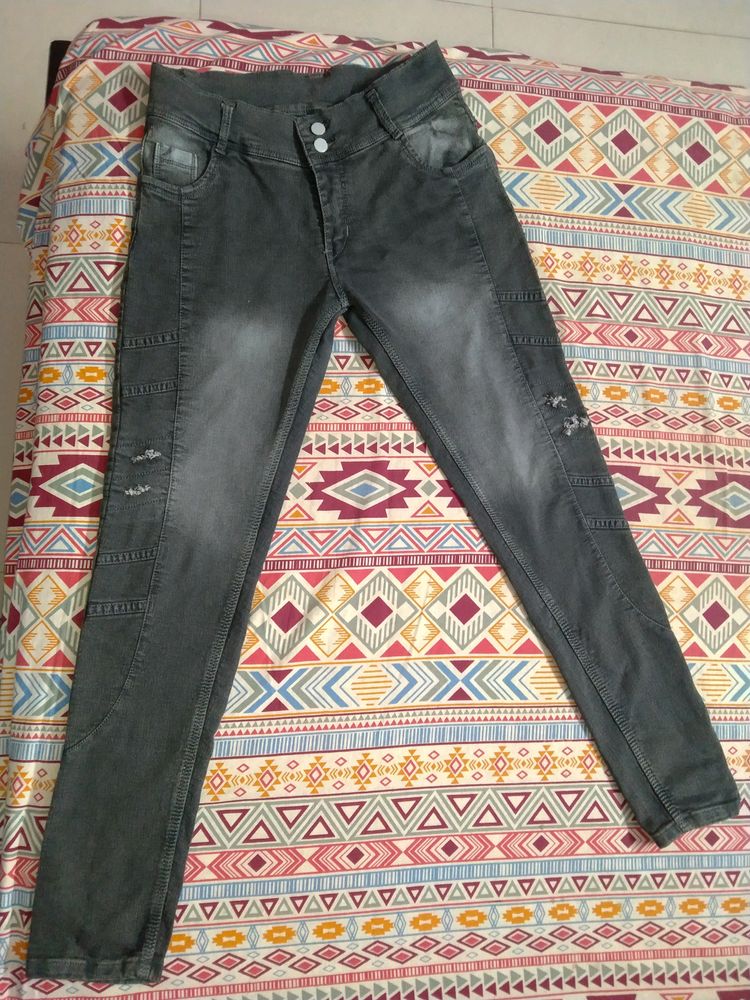 Faded Dark Grey Jeans