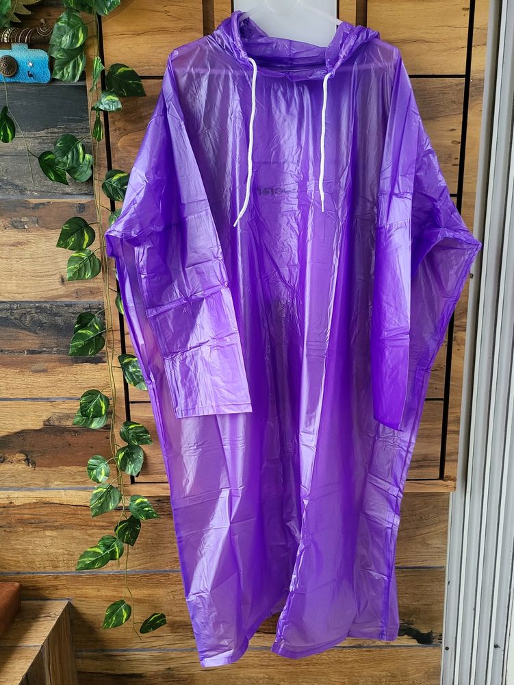 Brand New Purple Poncho Raincoat