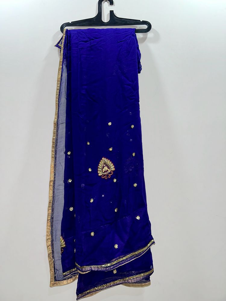 SALE Navy Blue Wedding Saree