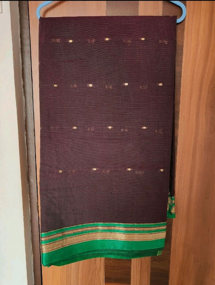 Magenta Cotton Silk Saree (Women)