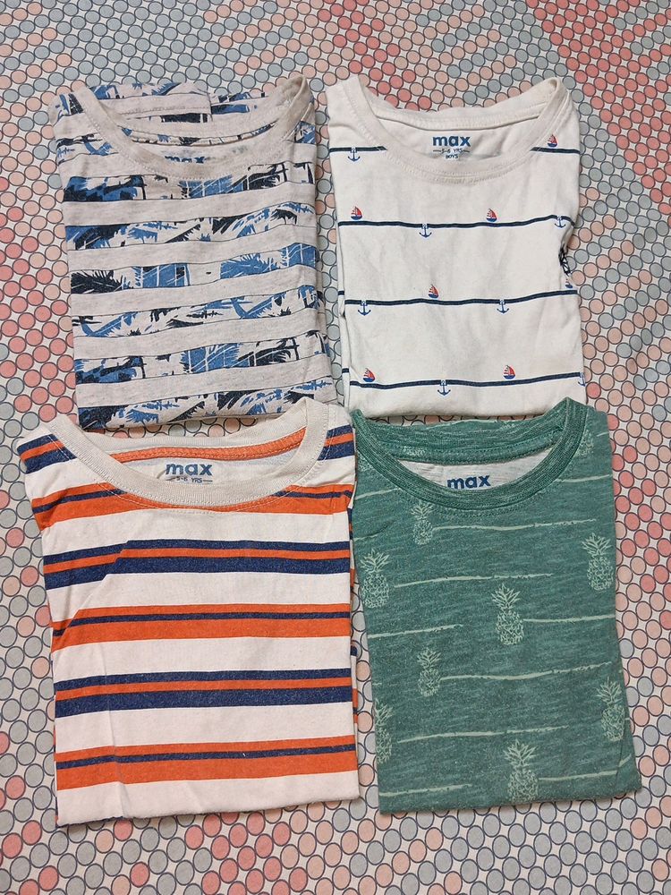 Set Of 4 Tshirt 👕 For Boys