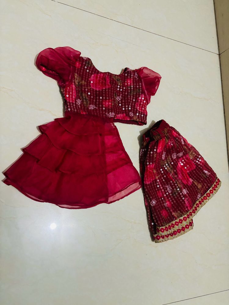 Baby Girl Lengha Set