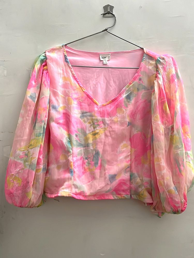 Flamingo Pink Colour Top; Brand: SERA; Size: L (96