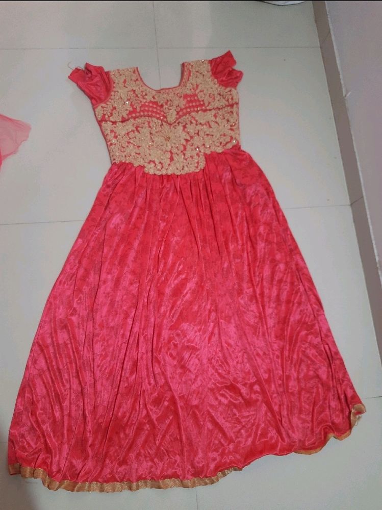 Ethnic Red Gown