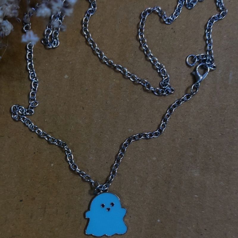 Cute Ghost Teal Charm Pendant