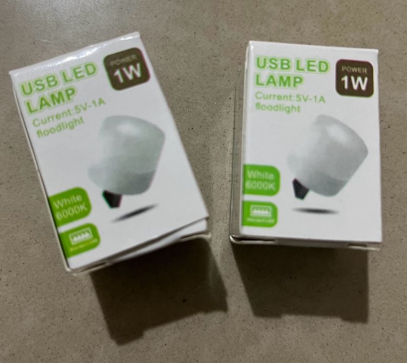 2 Peice 1W Led Lamp For Reading, Travelling, Ambia