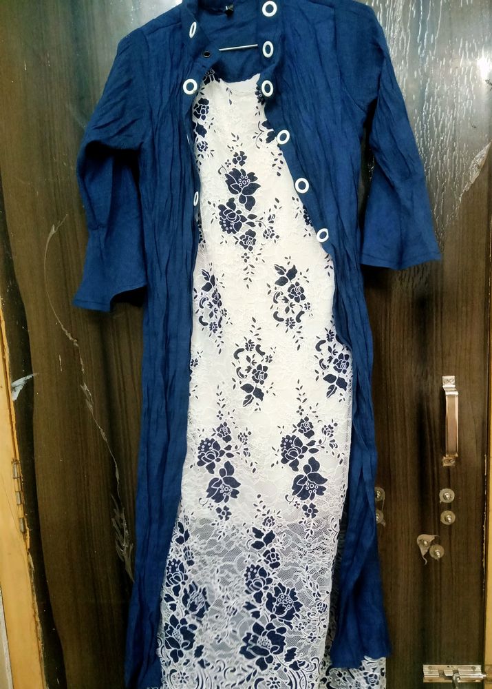 Kurti with Attached Shrug