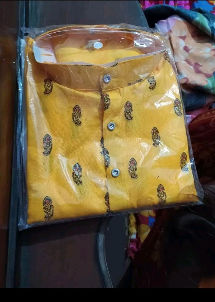 New Cotton Blend Kurta Pyjama Set