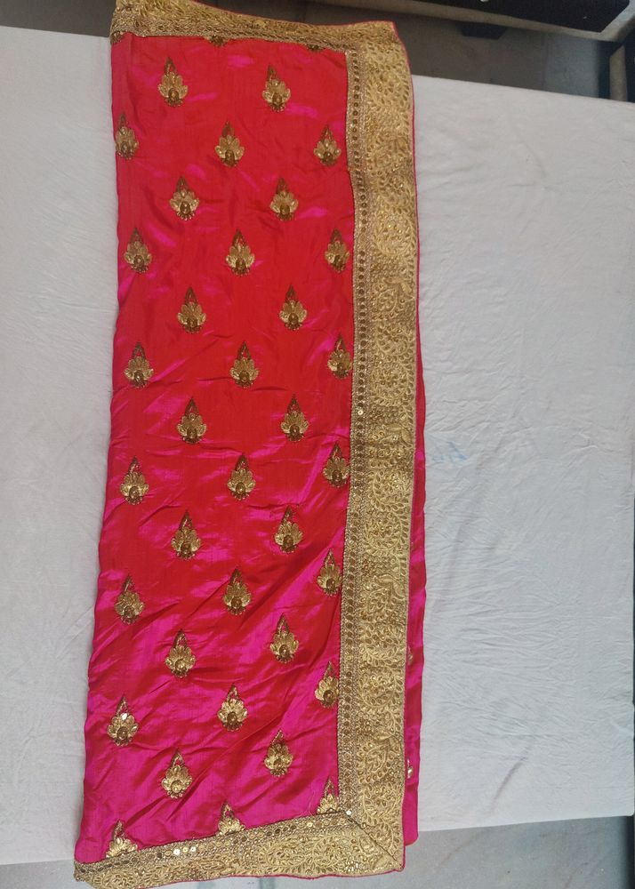 Shiny Pink Fency Saree