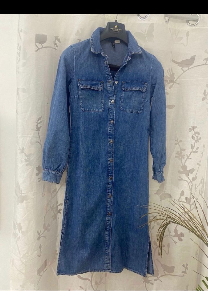 H&M Denim midi Dress