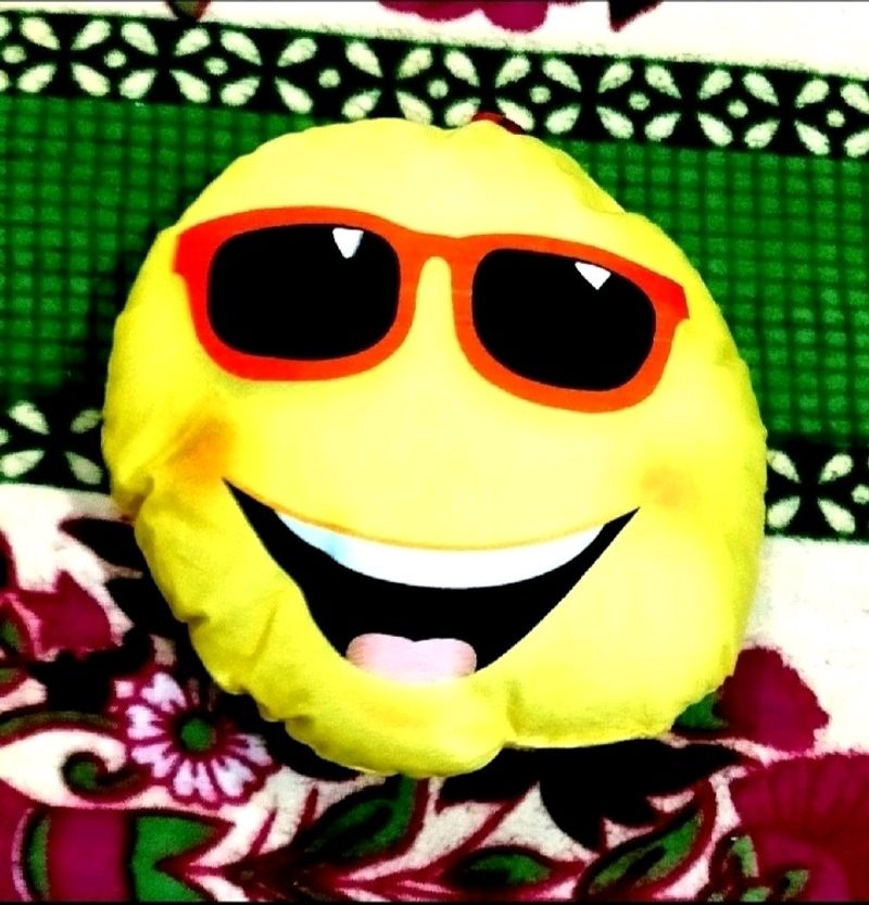 IT IS A NEW YELLOW COLOR EMOJI STUFFED PILLOW....