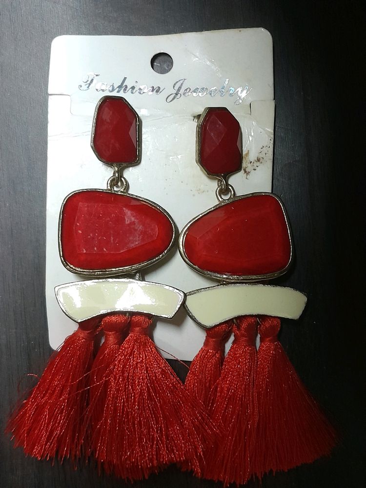 Red Stone Earrings