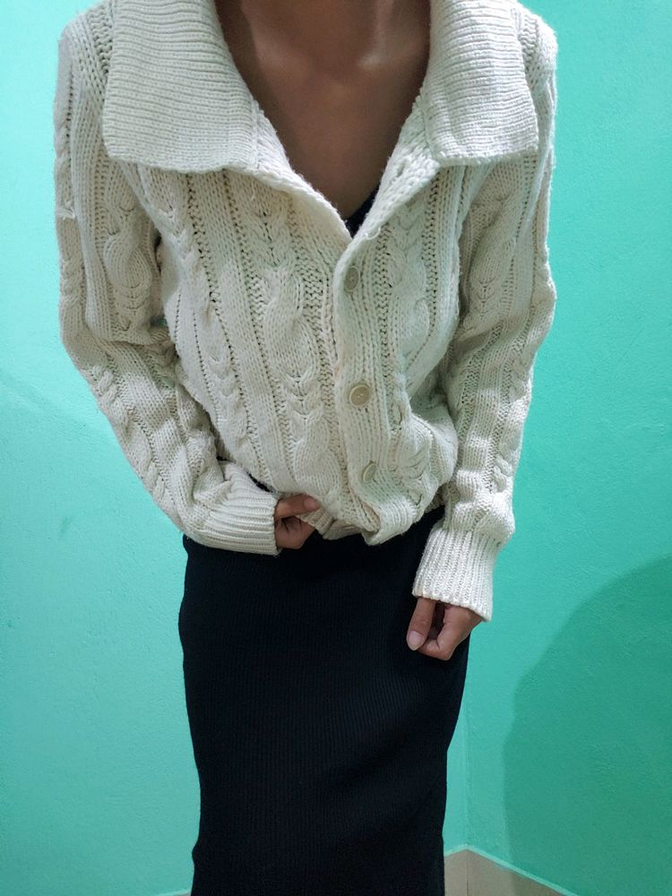 H&M Dupe Collared Knit Sweater