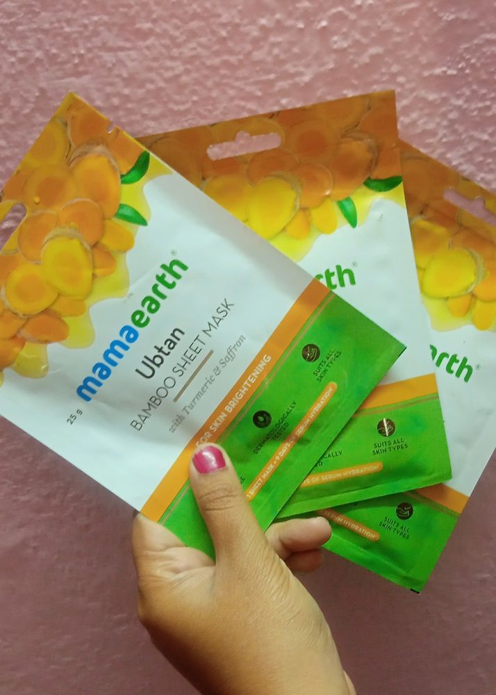 3️⃣ Mamaearth Ubtan Brand New Sheet Masks