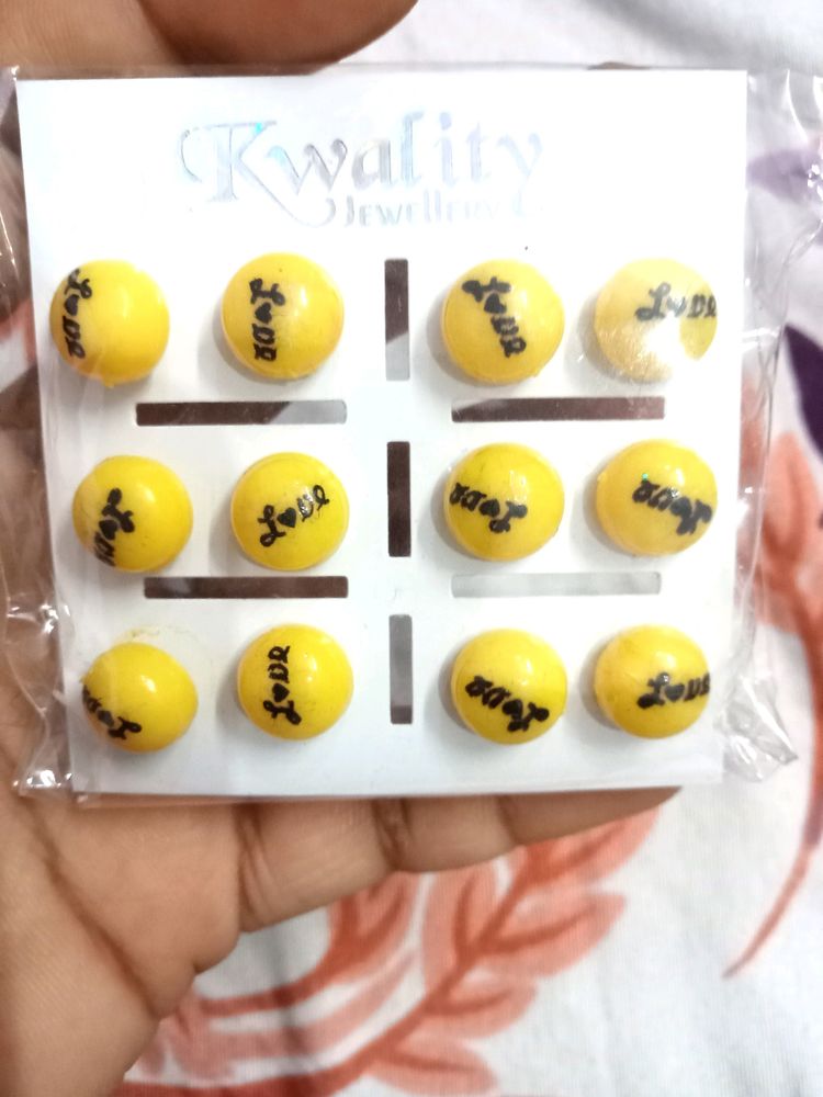 Cute fancy studs for girls and women trendy Yellow