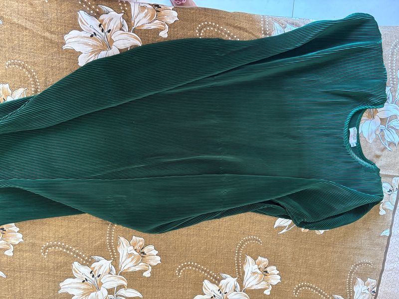 Mabish By Sonal Jain Green Satin Finish Cowl Dress