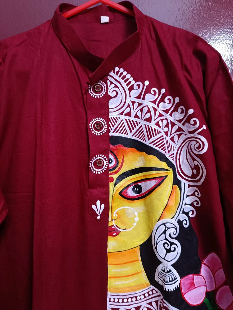 Hanpainted Maa Durga Kurta