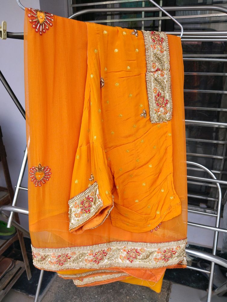 Wedding/Partywear Chiffon Saree