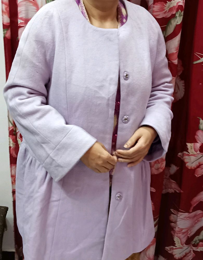 New Lavender Coat For Women Frock Type