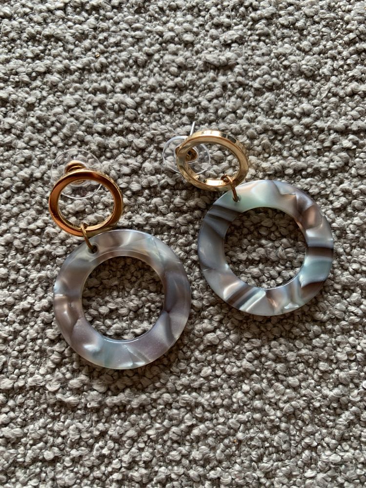 Acrylic Marble Print Earrings