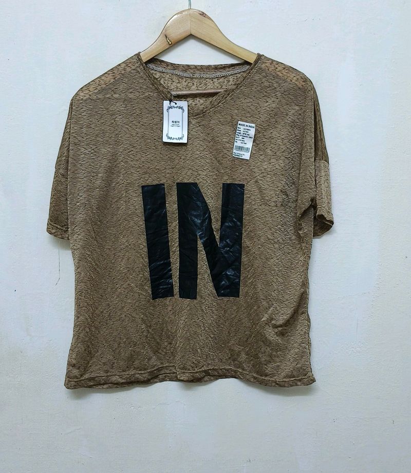 Trendy New Tan Top For Women