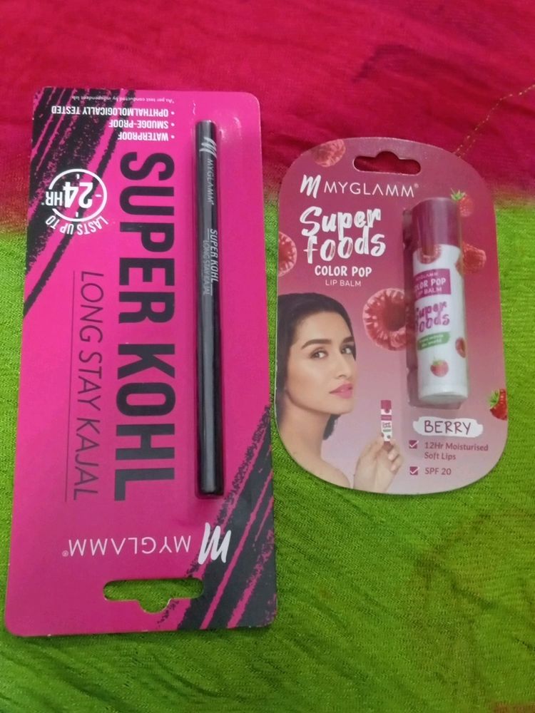 Combo Kajal Lip Balm Free 🎁