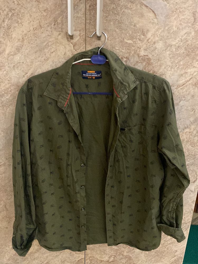 Olive Green Shirt from The Indian Garage Co.