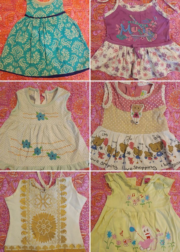 Set Of 7 Baby Frocks, Used