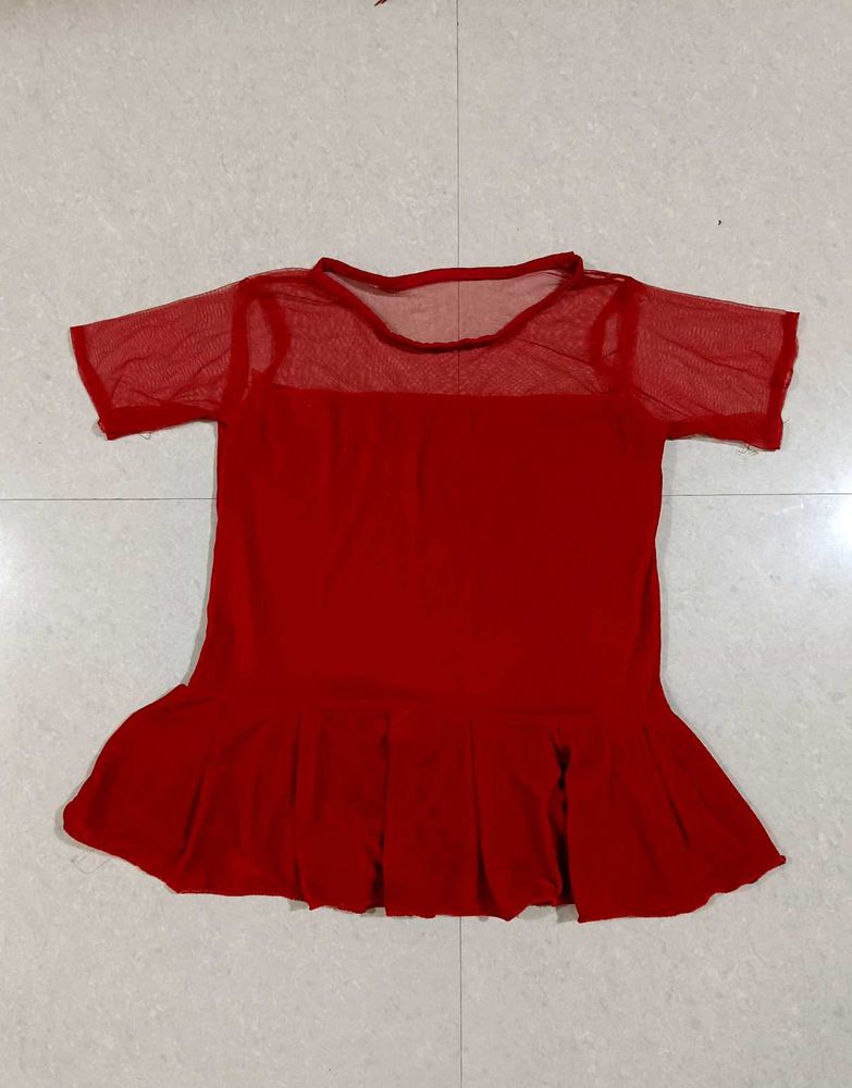 Most Beautiful Handmade Red Velvet Top