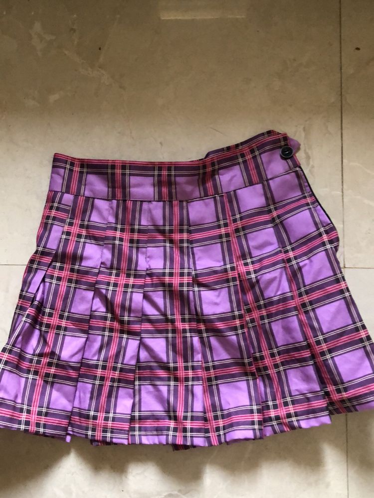 Purple Mini Tennis Skirt