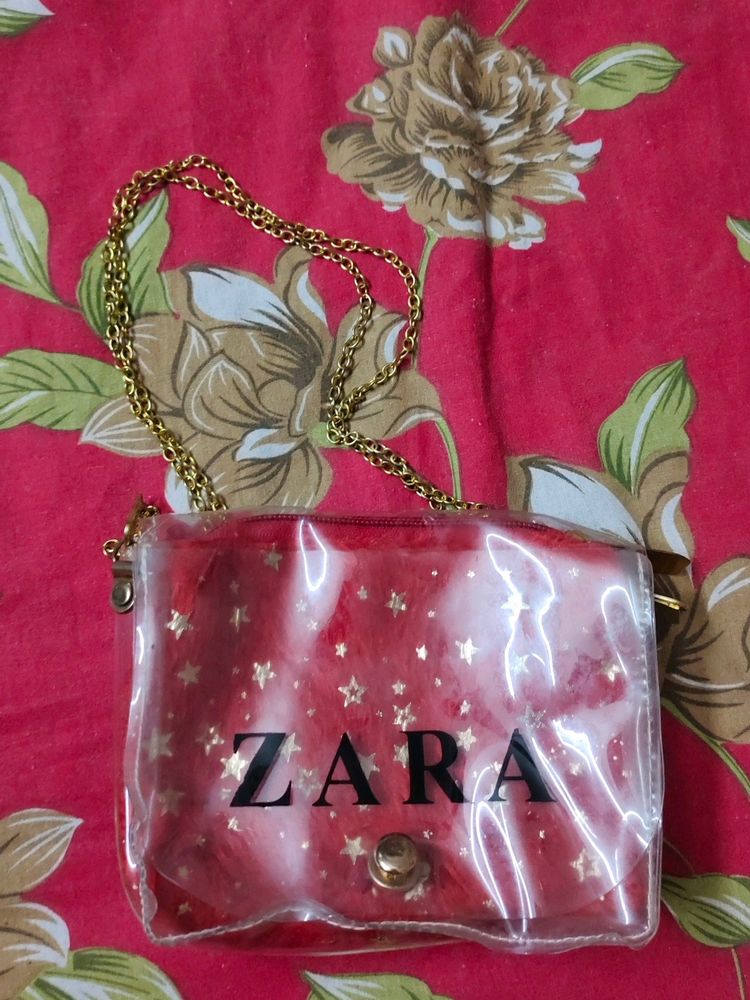 Red ZARA 2part Sling Bag For Women