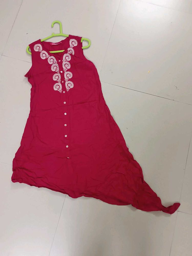 Dark Pink Daily Wear Kurti