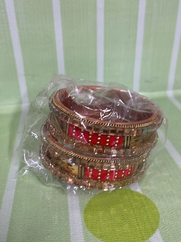 Red Set Of 2 Bangles