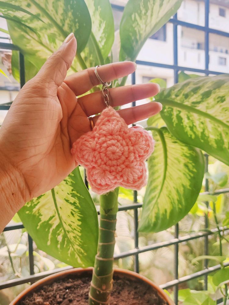 Crochet Star Keychain