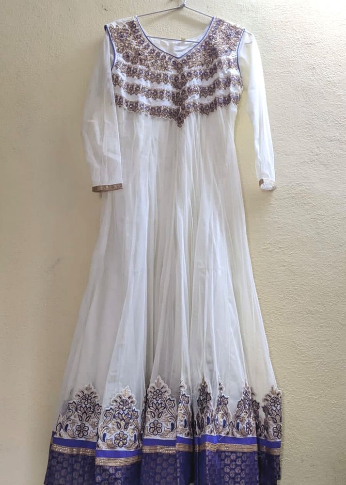 Off White Net Anarkali