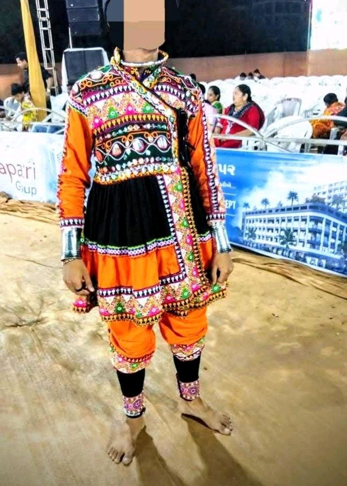 Black Orange Dhoti Kediyu