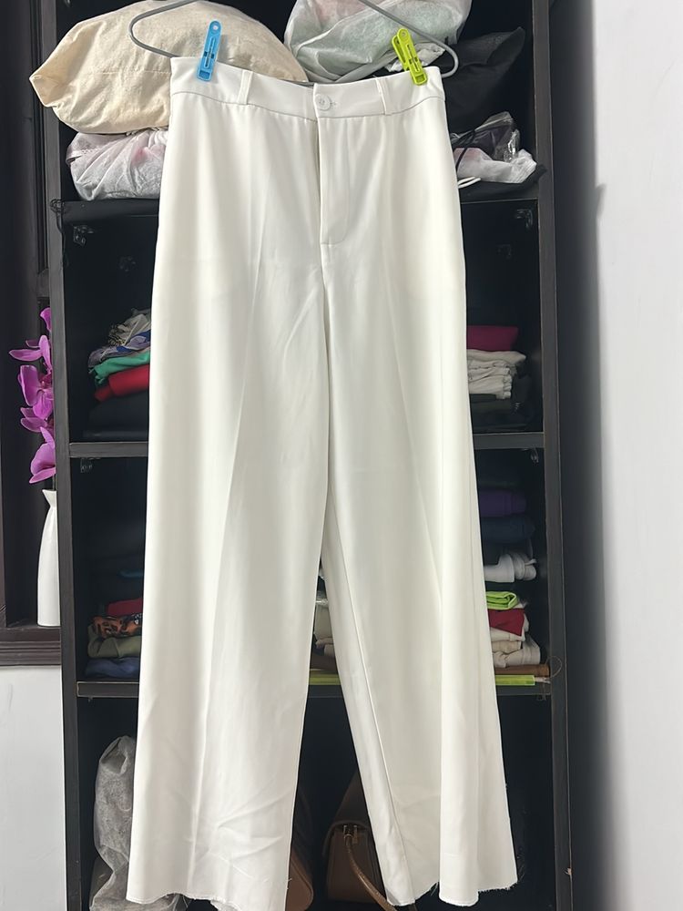 Mango white formal pant