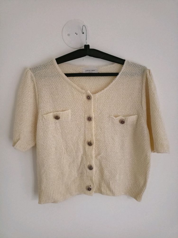 White Wool Top