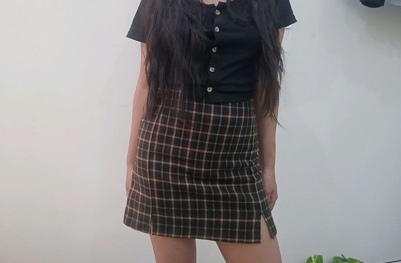 Brandy Melville Checkered Skirt