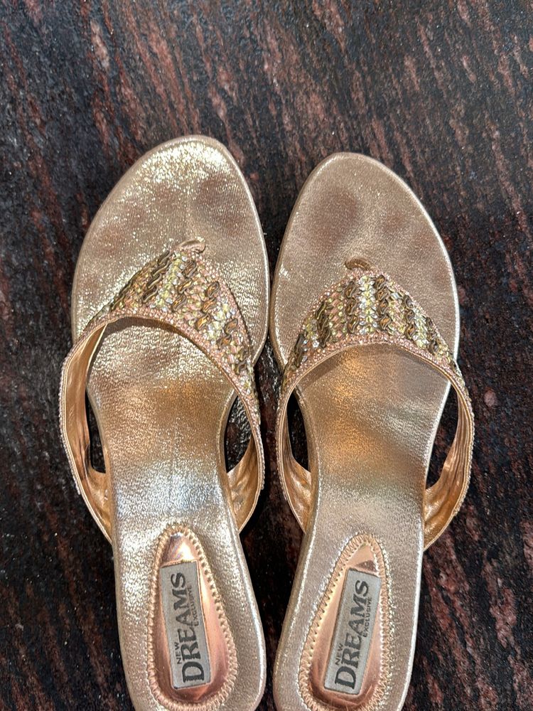 beautiful heels with kundan work