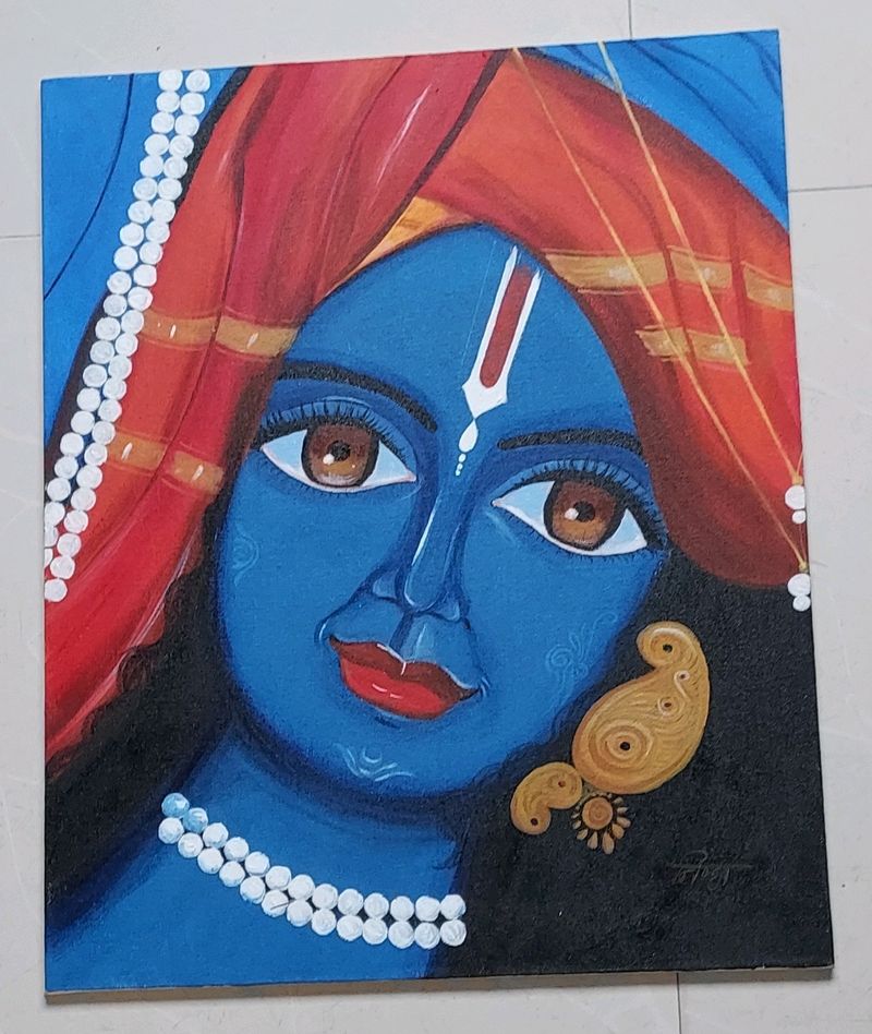 Krishna Canvas Paining