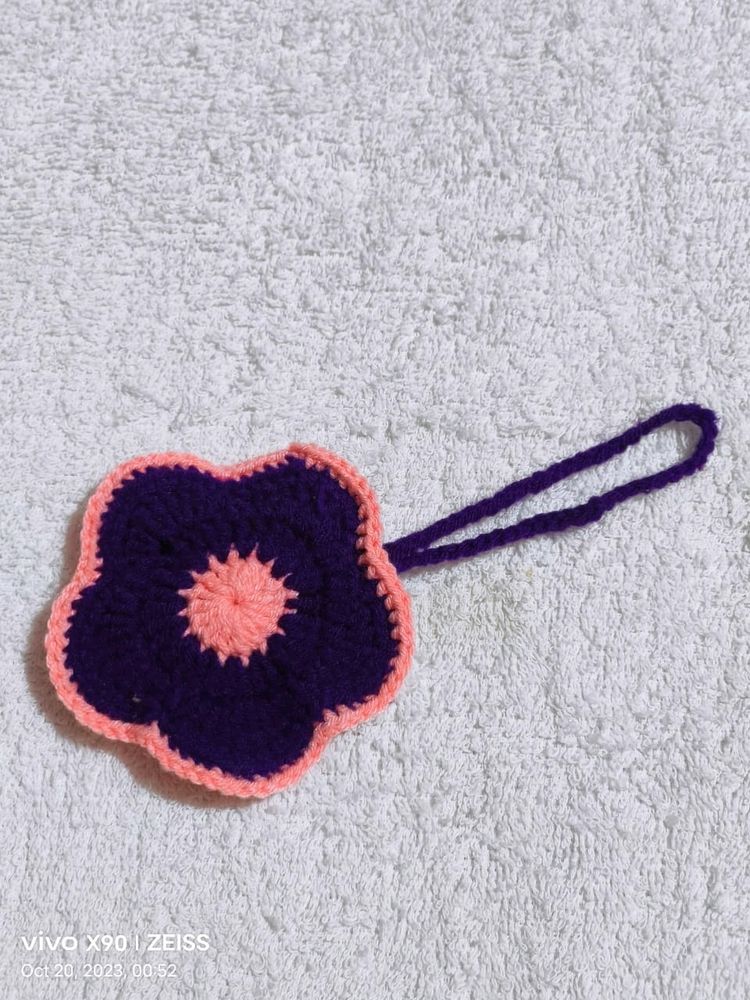 Crochet Floral Airpod Cover Cum Bag Charm